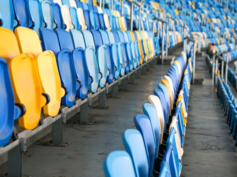 Empty stadium seats